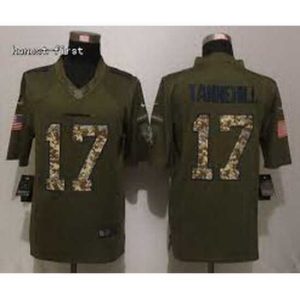 Superb New Nike Miami Dolphins #17 Tannehill Green Salute To Service Limited Jersey