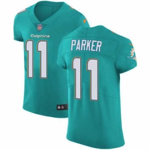 High quality Nike Dolphins #11 DeVante Parker Aqua Green Team Color Mens Stitched NFL Vapor Untouchable Elite Jersey