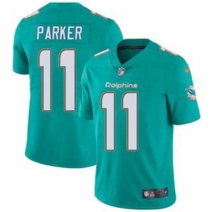 Outstanding Nike Dolphins #11 DeVante Parker Aqua Green Team Color Mens Stitched NFL Vapor Untouchable Limited Jersey