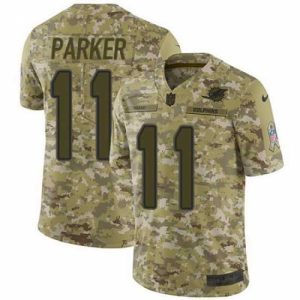 Outstanding Nike Dolphins #11 DeVante Parker Camo Mens Stitched NFL Limited 2018 Salute To Service Jersey
