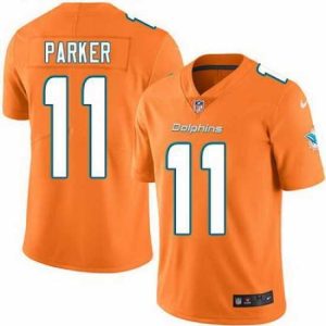 Gorgeous Nike Dolphins #11 DeVante Parker Orange Mens Stitched NFL Limited Rush Jersey