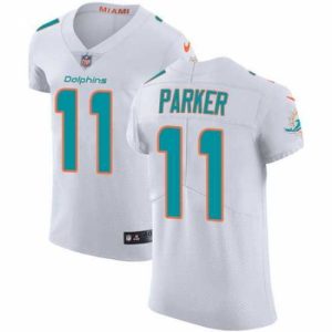 Exceptional Nike Dolphins #11 DeVante Parker White Mens Stitched NFL Vapor Untouchable Elite Jersey