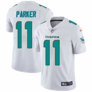 Exceptional Nike Dolphins #11 DeVante Parker White Mens Stitched NFL Vapor Untouchable Limited Jersey