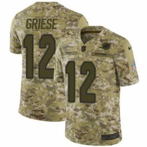 Superb Nike Dolphins #12 Bob Griese Camo Mens Stitched NFL Limited 2018 Salute To Service Jersey
