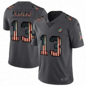 Marvelous Nike Dolphins 13 Dan Marino 2019 Salute To Service USA Flag Fashion Limited Jersey