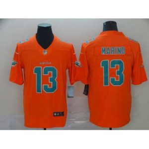 Superior Nike Dolphins 13 Dan Marino Orange Inverted Legend Limited Jersey