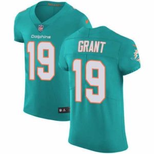 Outstanding Nike Dolphins #19 Jakeem Grant Aqua Green Team Color Stitched NFL Vapor Untouchable Elite Jersey