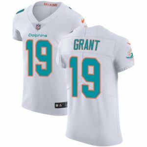 Outstanding Nike Dolphins #19 Jakeem Grant White Stitched NFL Vapor Untouchable Elite Jersey