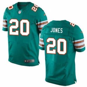 High quality Nike Dolphins #20 Reshad Jones Aqua Green Alternate Mens Stitched NFL Elite Jersey
