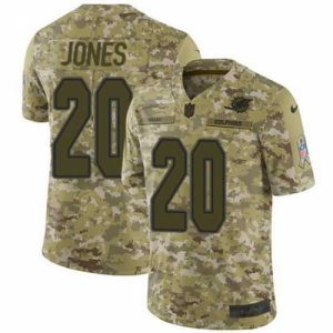 Superior Nike Dolphins #20 Reshad Jones Camo Mens Stitched NFL Limited 2018 Salute To Service Jersey
