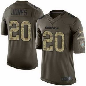 Exceptional Nike Dolphins #20 Reshad Jones Green Mens Stitched NFL Limited Salute to Service Jersey