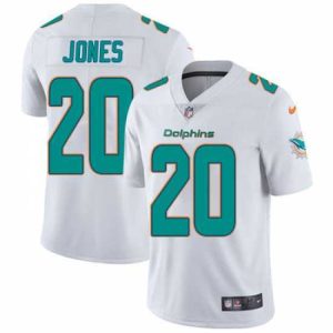 Superior Nike Dolphins #20 Reshad Jones White Mens Stitched NFL Vapor Untouchable Limited Jersey