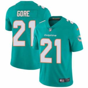 Outstanding Nike Dolphins #21 Frank Gore Aqua Green Team Color Mens Stitched NFL Vapor Untouchable Limited Jersey