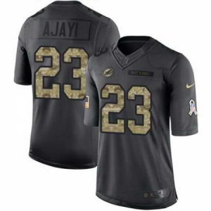 Exceptional Nike Dolphins #23 Jay Ajayi Black Mens Stitched NFL Limited 2016 Salute to Service Jersey