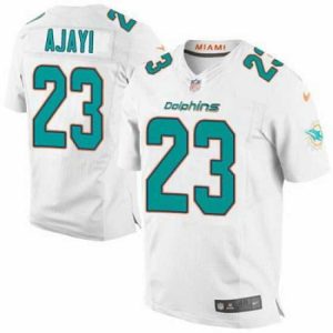 Superior Nike Dolphins #23 Jay Ajayi White Mens Stitched NFL New Elite Jersey