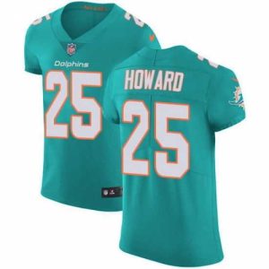 Exquisite Nike Dolphins #25 Xavien Howard Aqua Green Team Color Mens Stitched NFL Vapor Untouchable Elite Jersey