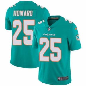 Exceptional Nike Dolphins #25 Xavien Howard Aqua Green Team Color Mens Stitched NFL Vapor Untouchable Limited Jersey