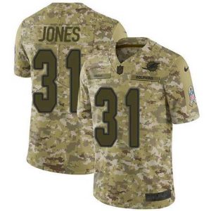 Exquisite Nike Dolphins 31 Byron Jones Camo Stitched NFL Limited 2018 Salute To Service Jersey