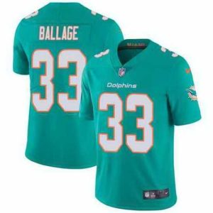 Finest Nike Dolphins 33 Kalen Ballage Aqua Vapor Untouchable Limited Jersey