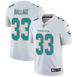 Marvelous Nike Dolphins 33 Kalen Ballage White Vapor Untouchable Limited Jersey
