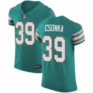 Gorgeous Nike Dolphins #39 Larry Csonka Aqua Green Alternate Mens Stitched NFL Vapor Untouchable Elite Jersey