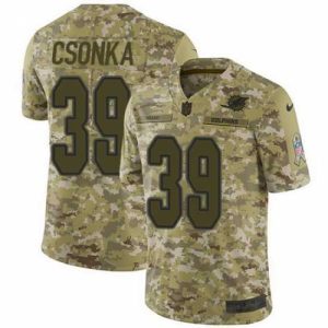 Finest Nike Dolphins #39 Larry Csonka Camo Mens Stitched NFL Limited 2018 Salute To Service Jersey