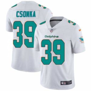Superb Nike Dolphins #39 Larry Csonka White Mens Stitched NFL Vapor Untouchable Limited Jersey