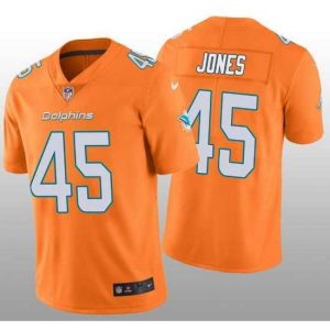 High quality Nike Dolphins 45 Brandon Jones Orange Vapor Untouchable Limited Jersey