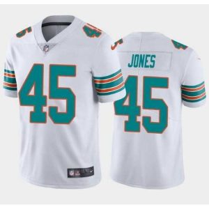 Marvelous Nike Dolphins 45 Brandon Jones White Throwback Vapor Untouchable Limited Jersey