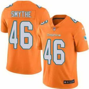 Superior Nike Dolphins 46 Durham Smythe Orange Vapor Untouchable Limited Jersey