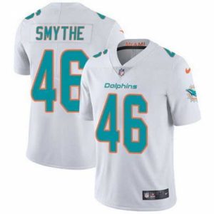 Exquisite Nike Dolphins #46 Durham Smythe White Mens Stitched NFL Vapor Untouchable Limited Jersey