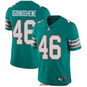 Gorgeous Nike Dolphins 46 Noah Igbinoghene Aqua Green Alternate Stitched NFL Vapor Untouchable Limited Jersey