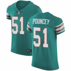 Superb Nike Dolphins #51 Mike Pouncey Aqua Green Alternate Mens Stitched NFL Vapor Untouchable Elite Jersey