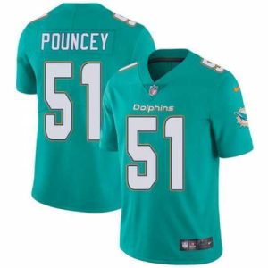 Exceptional Nike Dolphins #51 Mike Pouncey Aqua Green Team Color Mens Stitched NFL Vapor Untouchable Limited Jersey