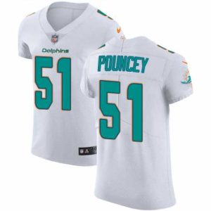 Finest Nike Dolphins #51 Mike Pouncey White Mens Stitched NFL Vapor Untouchable Elite Jersey