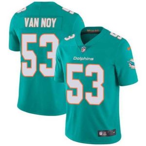 High quality Nike Dolphins 53 Kyle Van Noy Aqua Green Team Color Stitched NFL Vapor Untouchable Limited Jersey