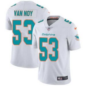 Gorgeous Nike Dolphins 53 Kyle Van Noy White Stitched NFL Vapor Untouchable Limited Jersey