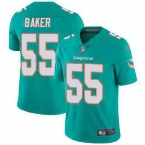 Exceptional Nike Dolphins 55 Jerome Baker Aqua Vapor Untouchable Limited Jersey