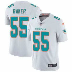 Exquisite Nike Dolphins 55 Jerome Baker White Vapor Untouchable Limited Jersey