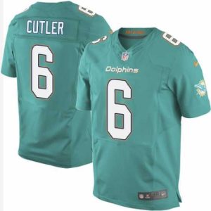 High quality Nike Dolphins #6 Jay Cutler Aqua Green Team Color Mens Stitched NFL New Elite Jersey