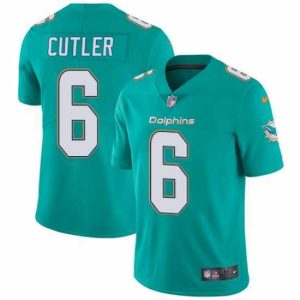 Marvelous Nike Dolphins #6 Jay Cutler Aqua Green Team Color Mens Stitched NFL Vapor Untouchable Limited Jersey