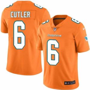 Exquisite Nike Dolphins #6 Jay Cutler Orange Mens Stitched NFL Limited Rush Jersey