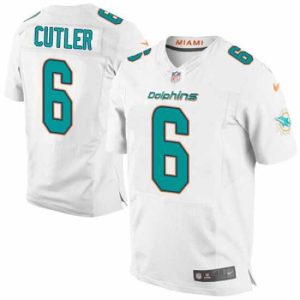 Outstanding Nike Dolphins #6 Jay Cutler White Mens Stitched NFL New Elite Jersey