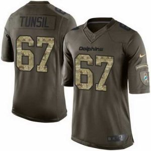 Superb Nike Dolphins #67 Laremy Tunsil Green Mens Stitched NFL Limited Salute to Service Jersey