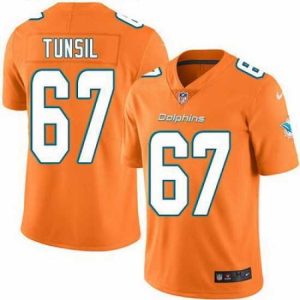 Outstanding Nike Dolphins #67 Laremy Tunsil Orange Mens Stitched NFL Limited Rush Jersey