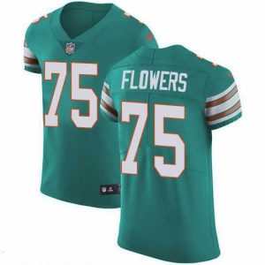 Exquisite Nike Dolphins 75 Ereck Flowers Aqua Green Alternate Stitched NFL New Elite Jersey