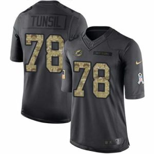 Exceptional Nike Dolphins #78 Laremy Tunsil Black Mens Stitched NFL Limited 2016 Salute to Service Jersey