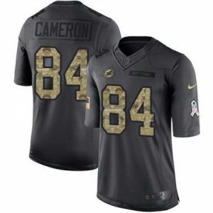 Superb Nike Dolphins #84 Jordan Cameron Black Mens Stitched NFL Limited 2016 Salute to Service Jersey