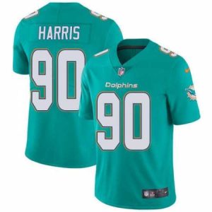 Finest Nike Dolphins #90 Charles Harris Aqua Green Team Color Mens Stitched NFL Vapor Untouchable Limited Jersey