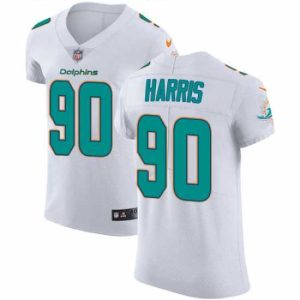 Superior Nike Dolphins #90 Charles Harris White Mens Stitched NFL Vapor Untouchable Elite Jersey